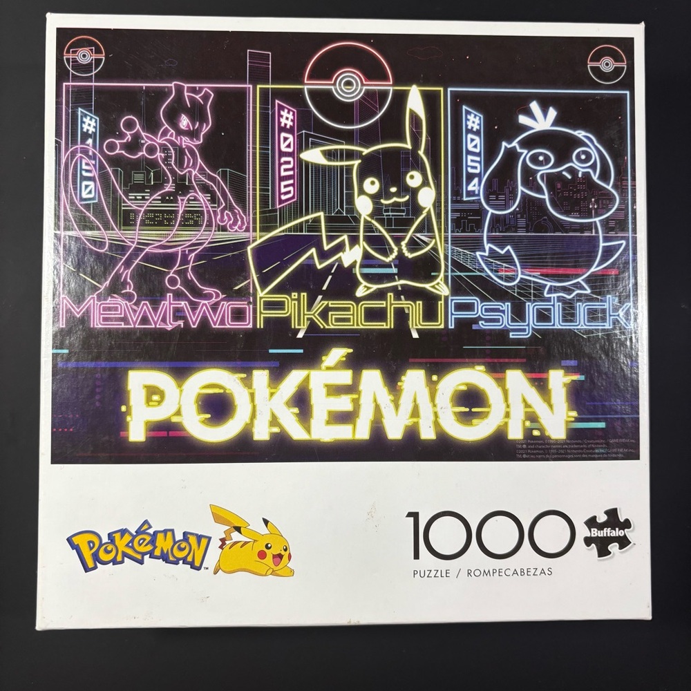 NEW Pokémon Neon 1000 Piece Jigsaw Puzzle by Buffalo